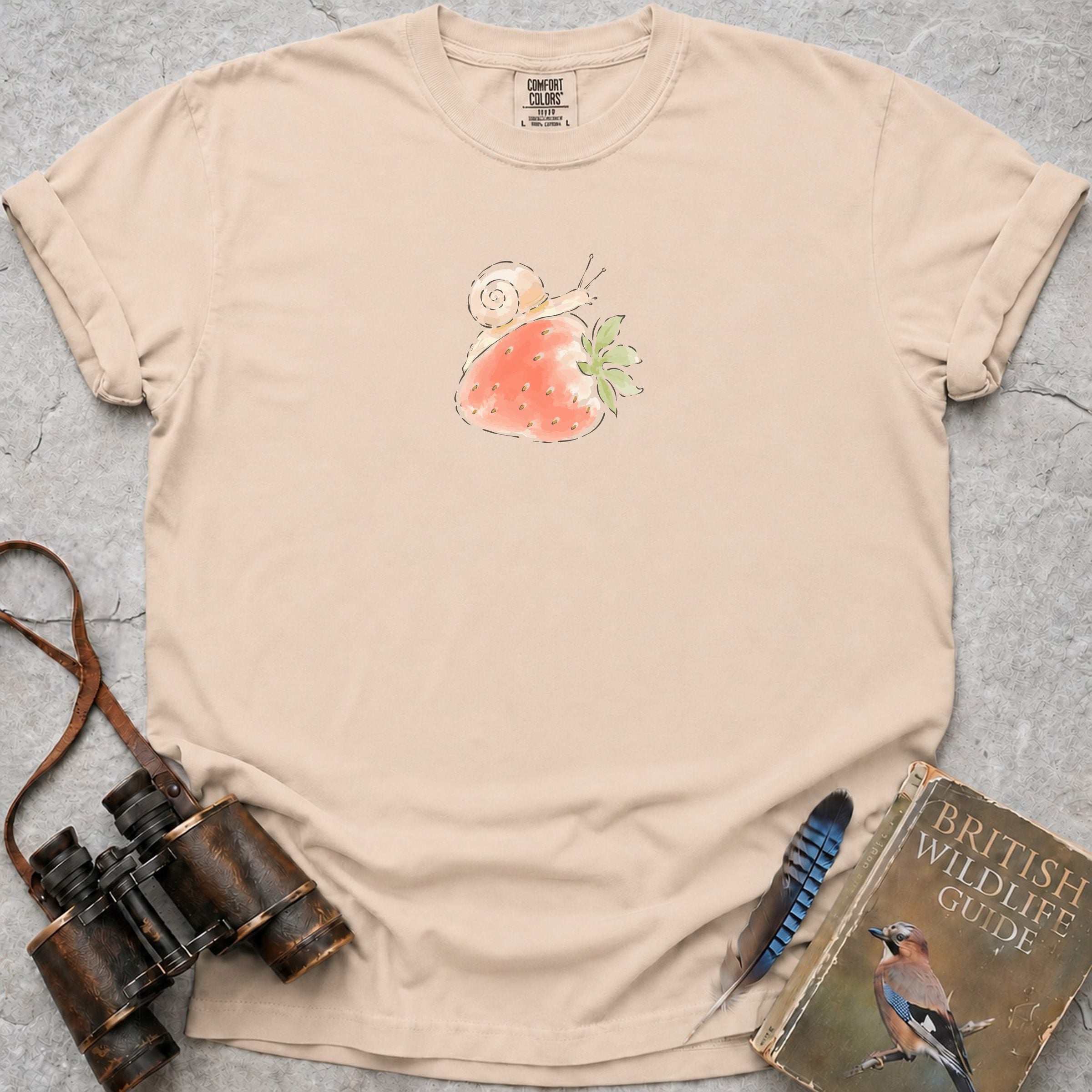 Strawberry Snail T-Shirt — ivory