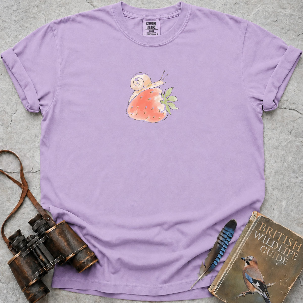 Strawberry Snail T-Shirt — orchid