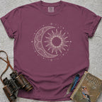 Sun And Crescent Moon T-Shirt — berry