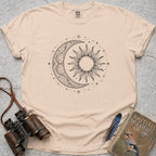 Sun And Crescent Moon T-Shirt — ivory