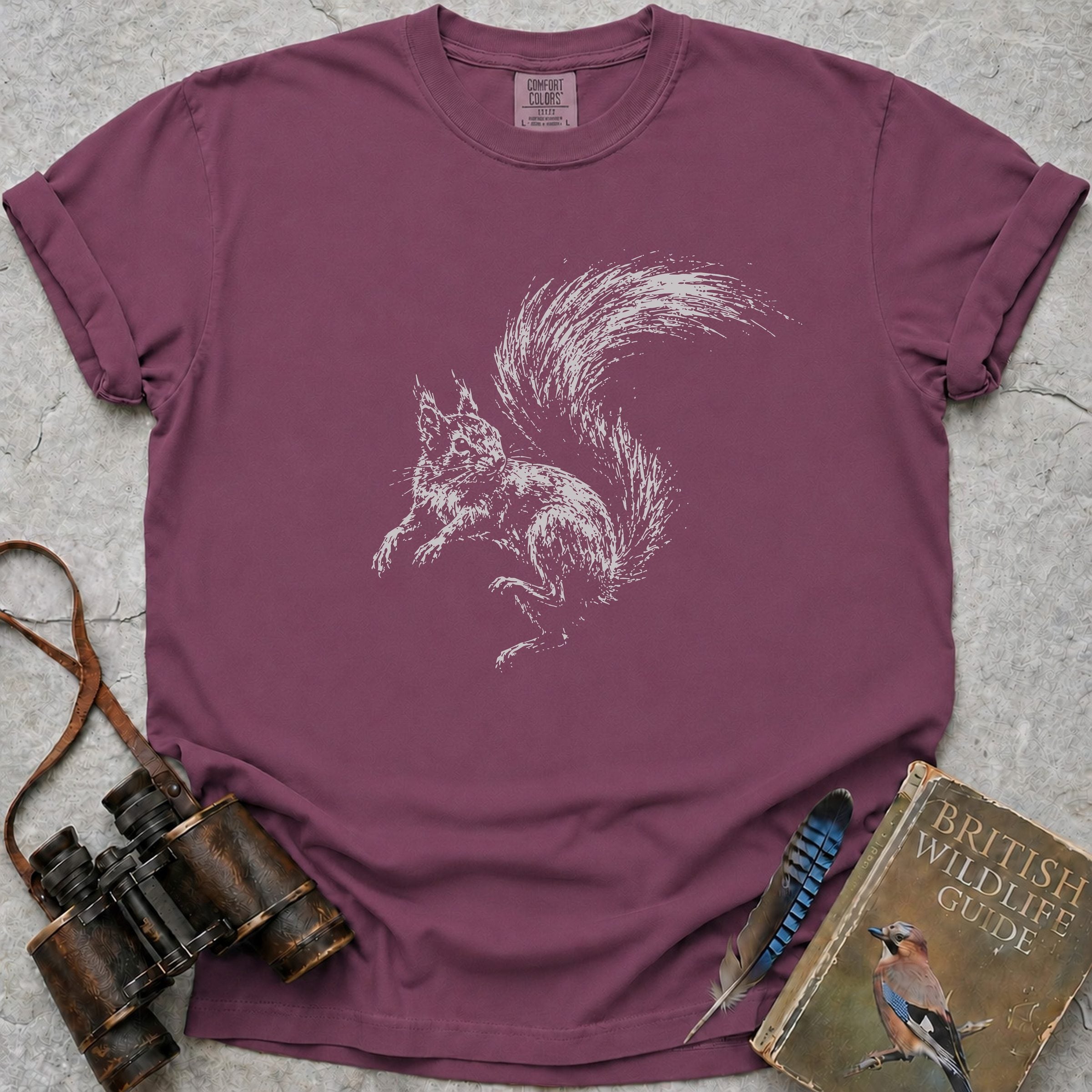 Surprised Squirrel T-Shirt — berry
