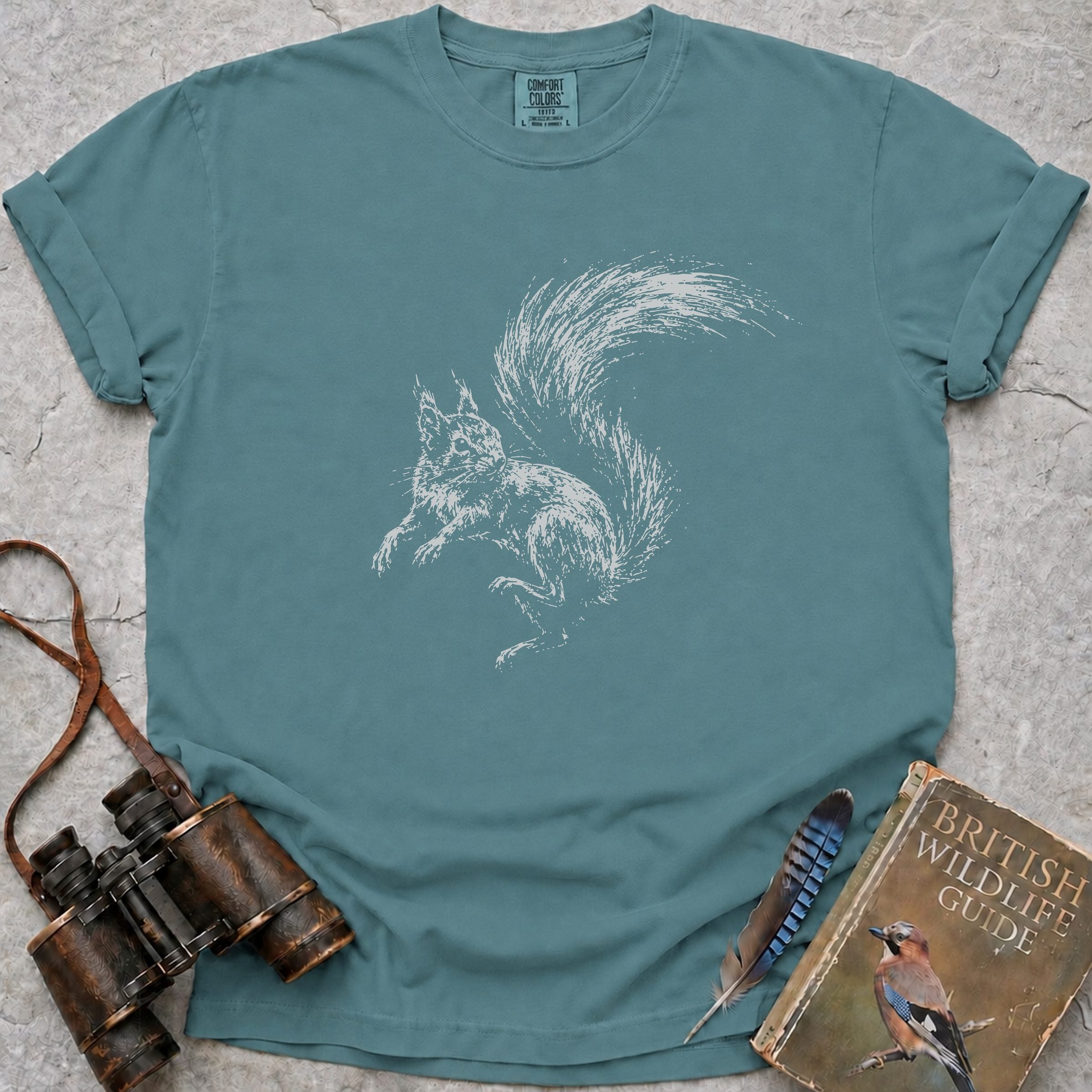 Surprised Squirrel T-Shirt — seafoam