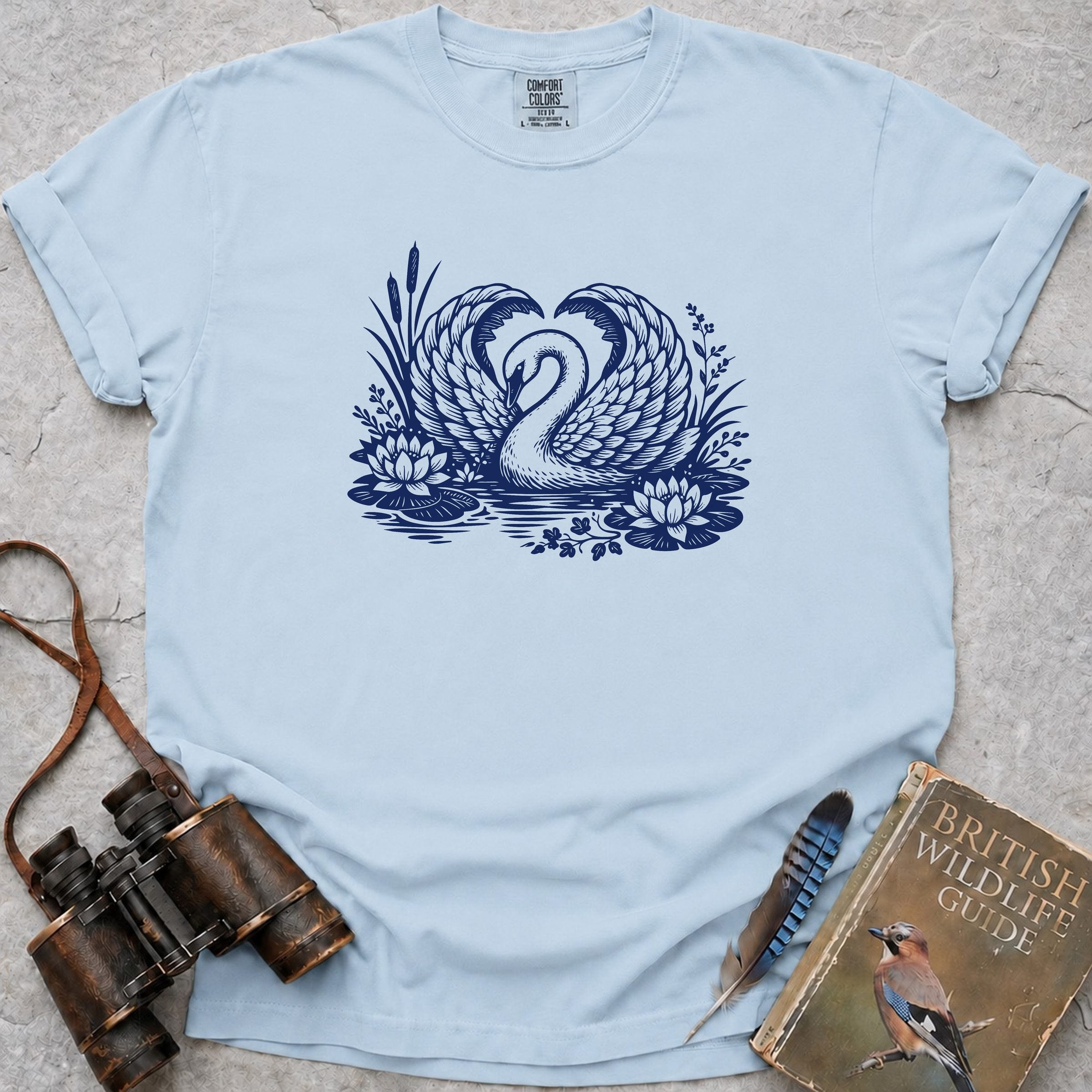 Swan Heart T-Shirt — chambray