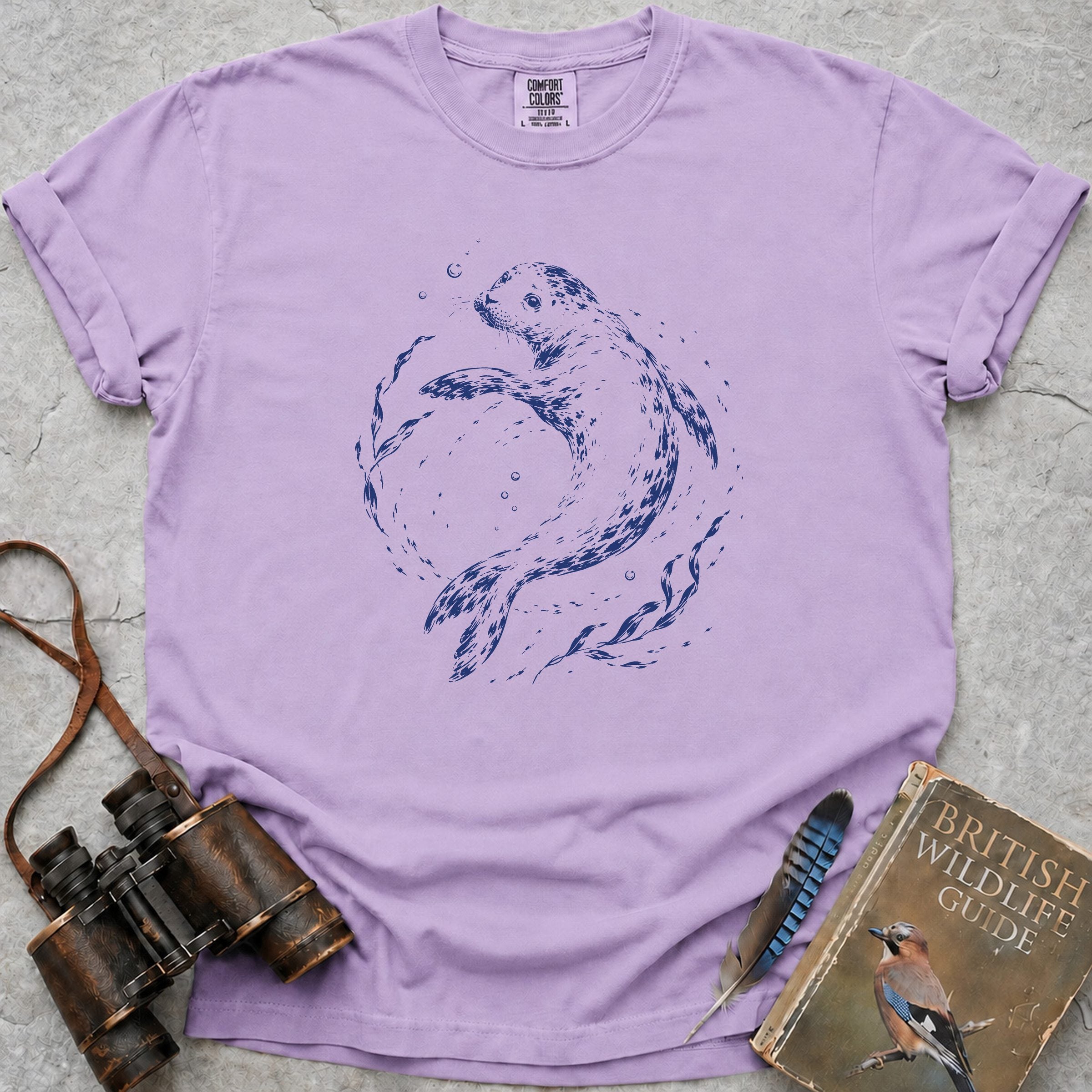 Swirly Seal T-Shirt — orchid