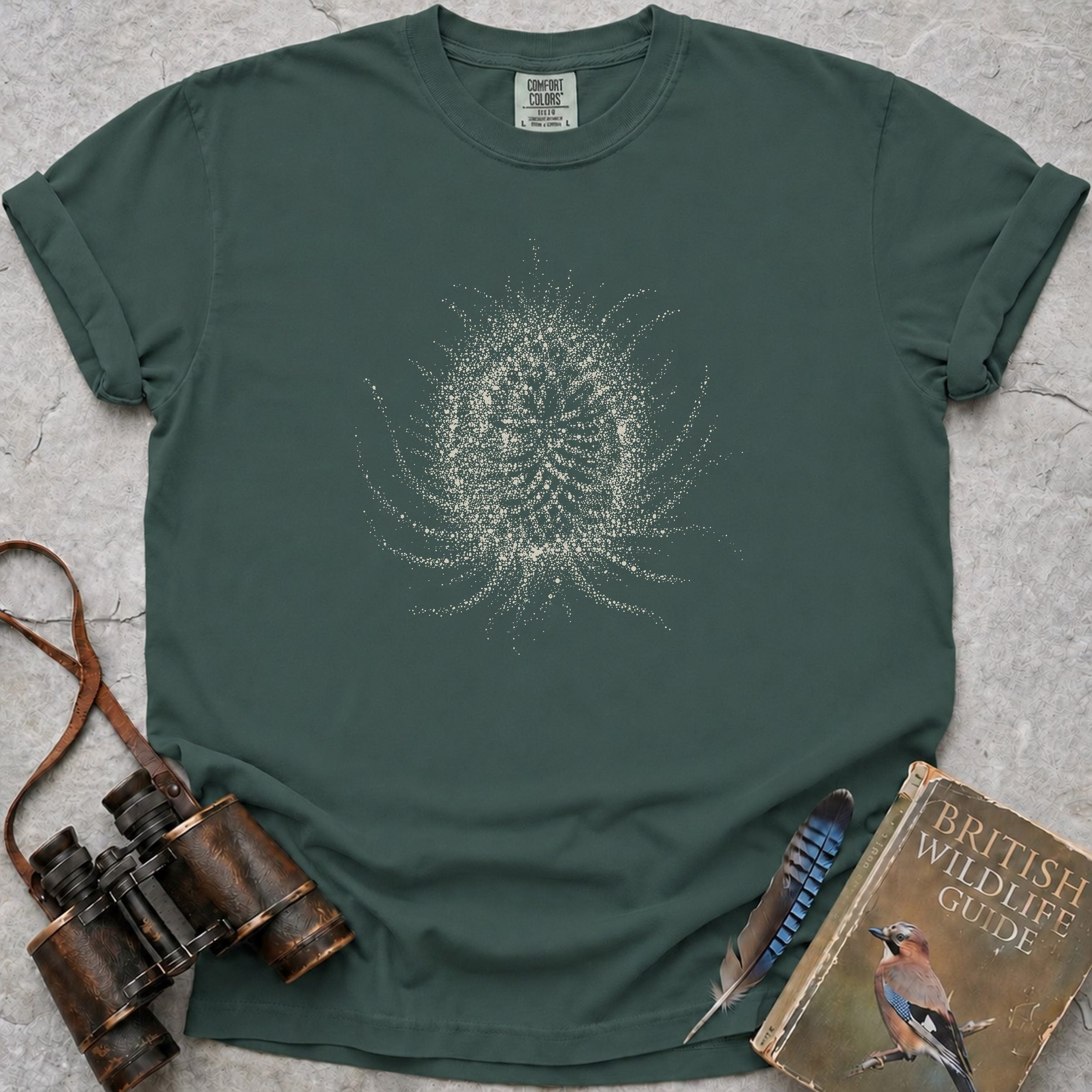 Teasel Detail T-Shirt — blue spruce