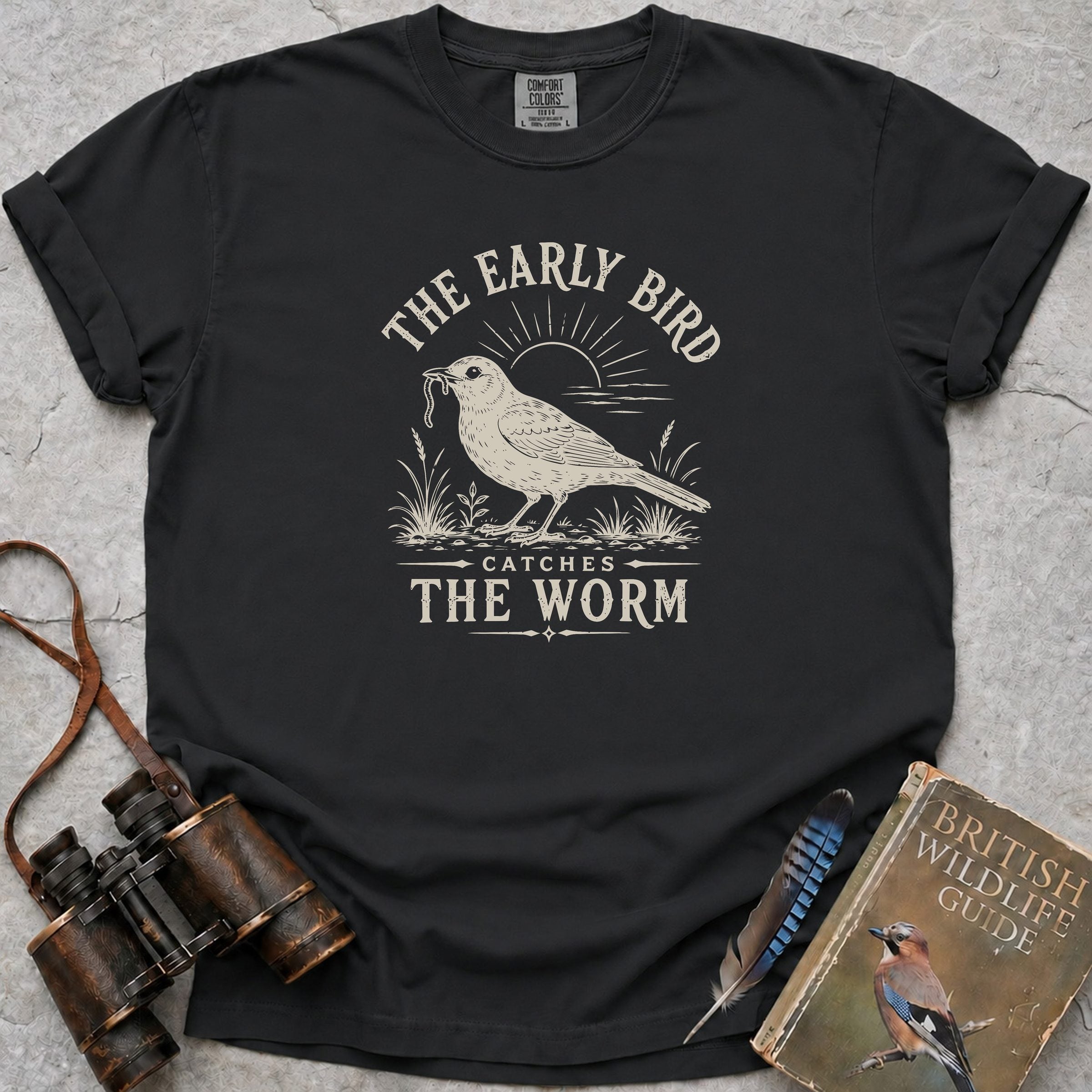 The Ealry Bird T-Shirt — black