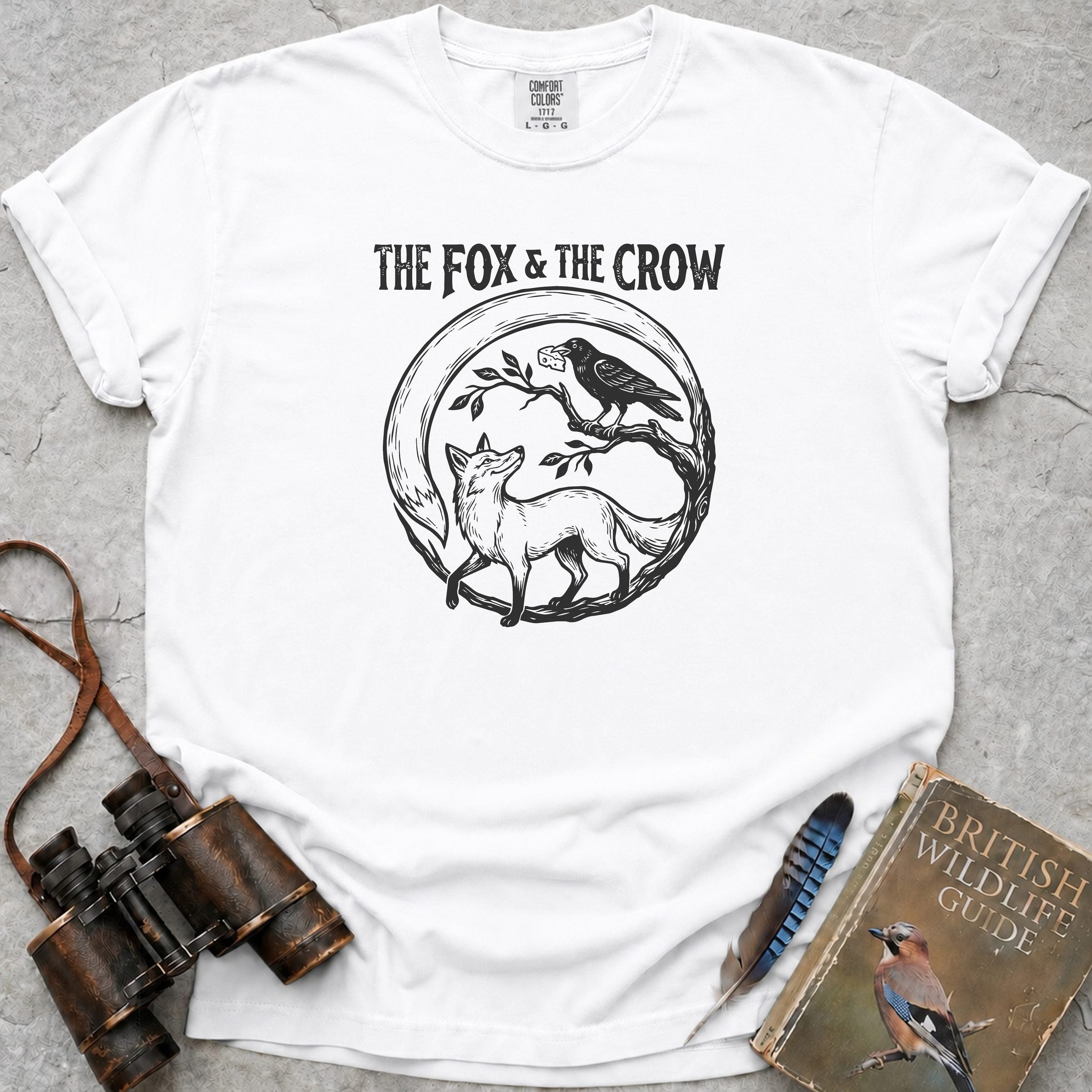 The Fox And The Crow T-Shirt — white