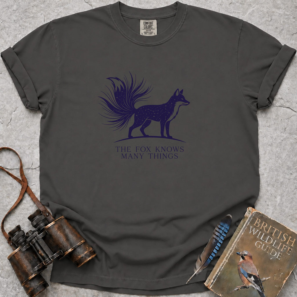 The Fox Knows Many Things Celestial T-Shirt — pepper