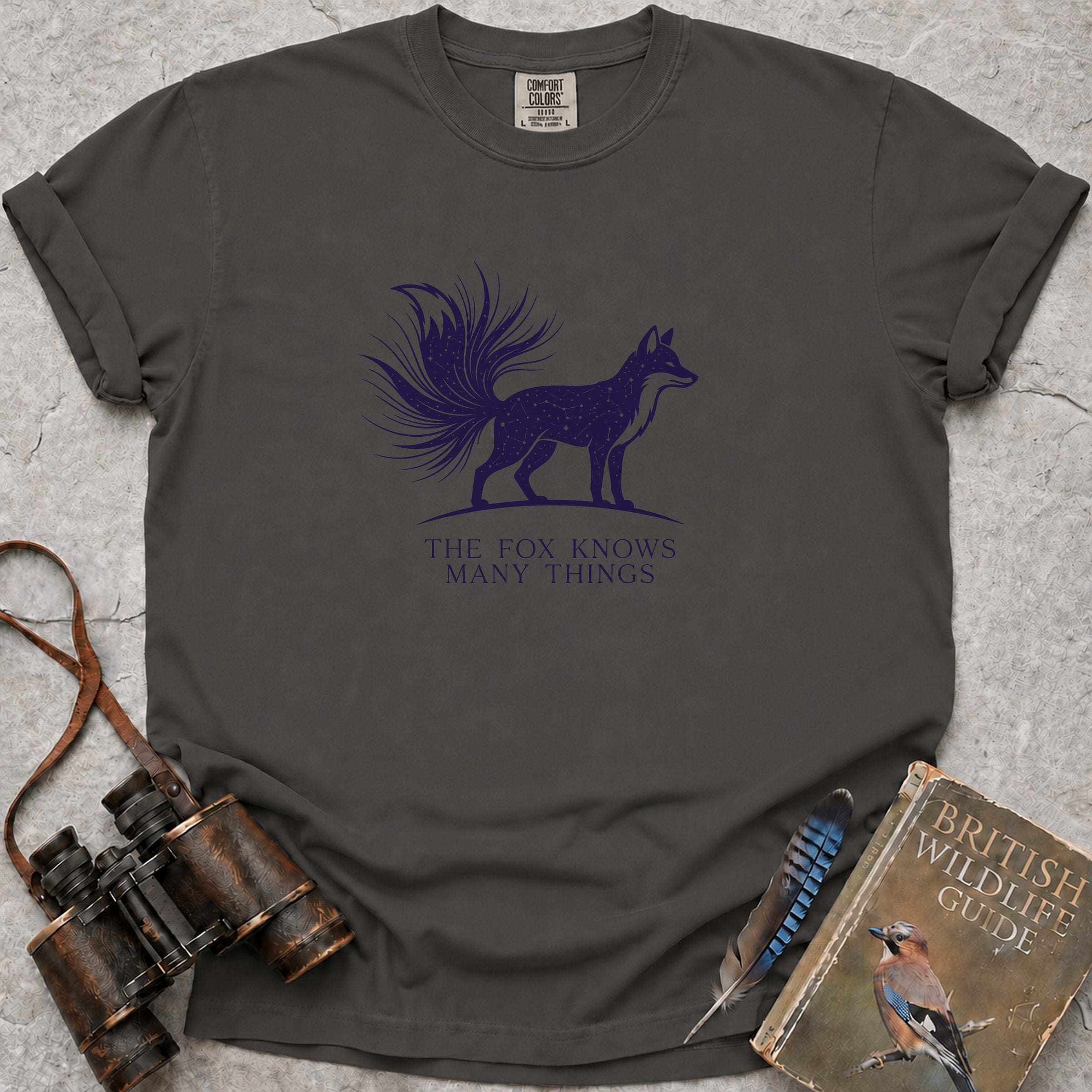 The Fox Knows Many Things Celestial T-Shirt — pepper