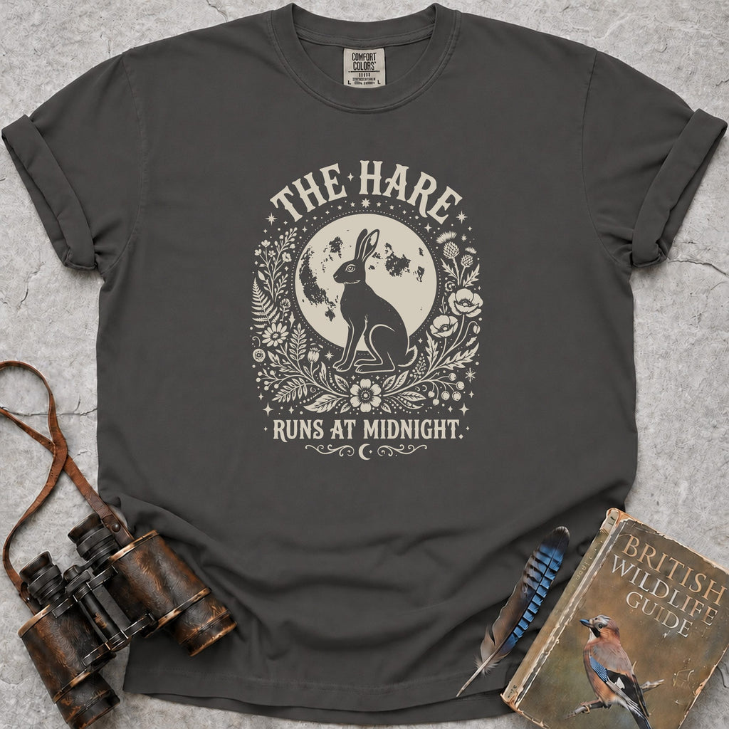 The Hare Runs At Midnight T-Shirt — pepper