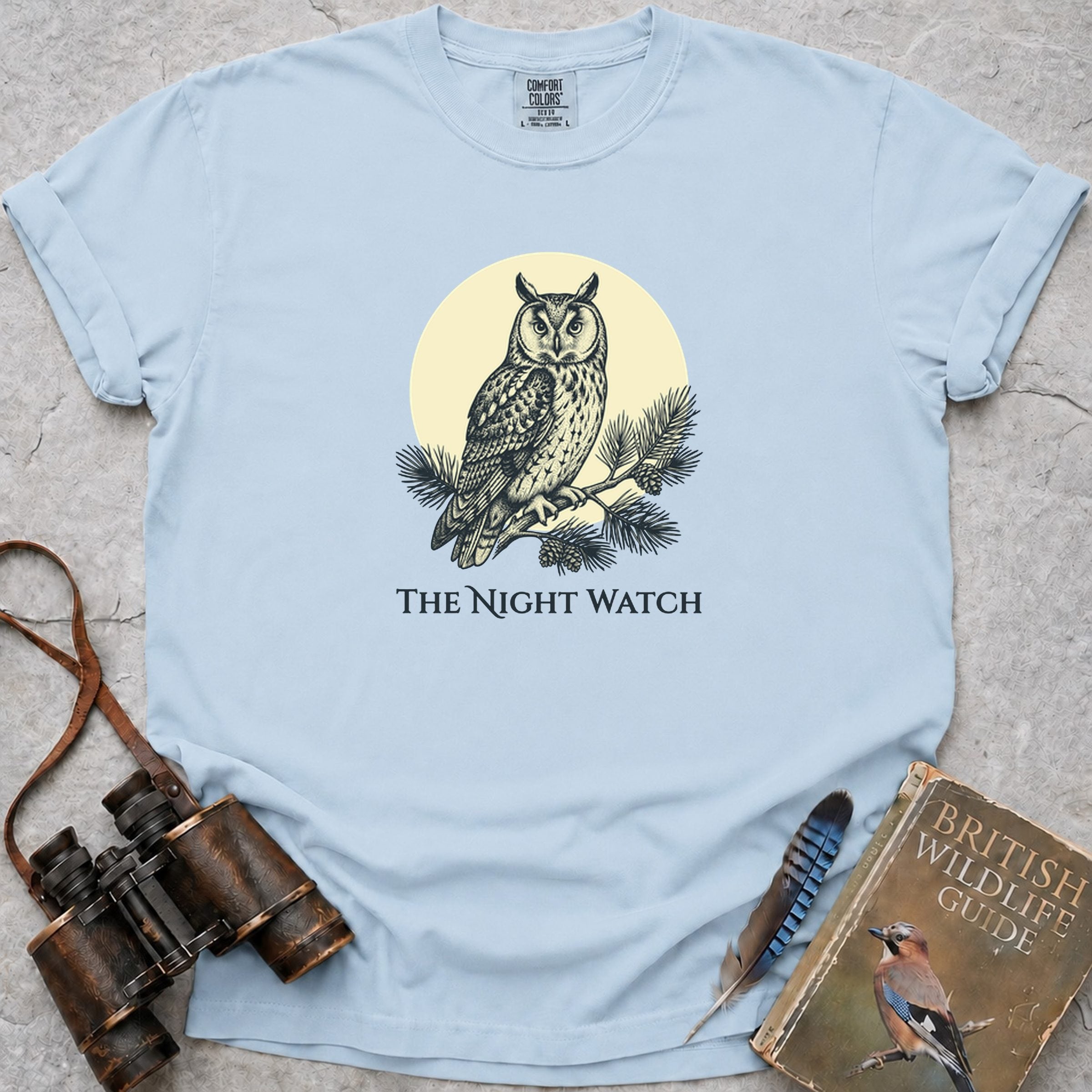 The Night Watch Owl T-Shirt — chambray