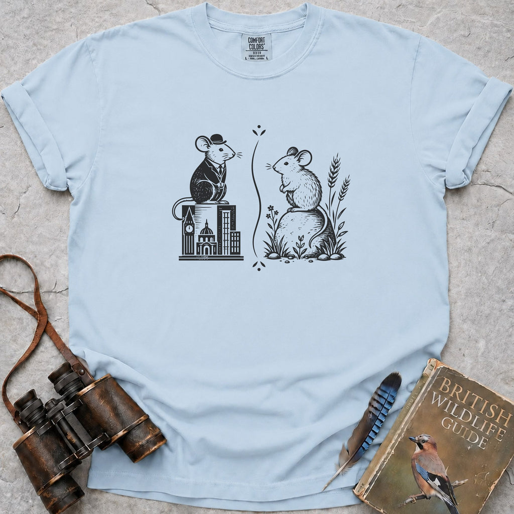 The Town Mouse & The Country Mouse T-Shirt — chambray