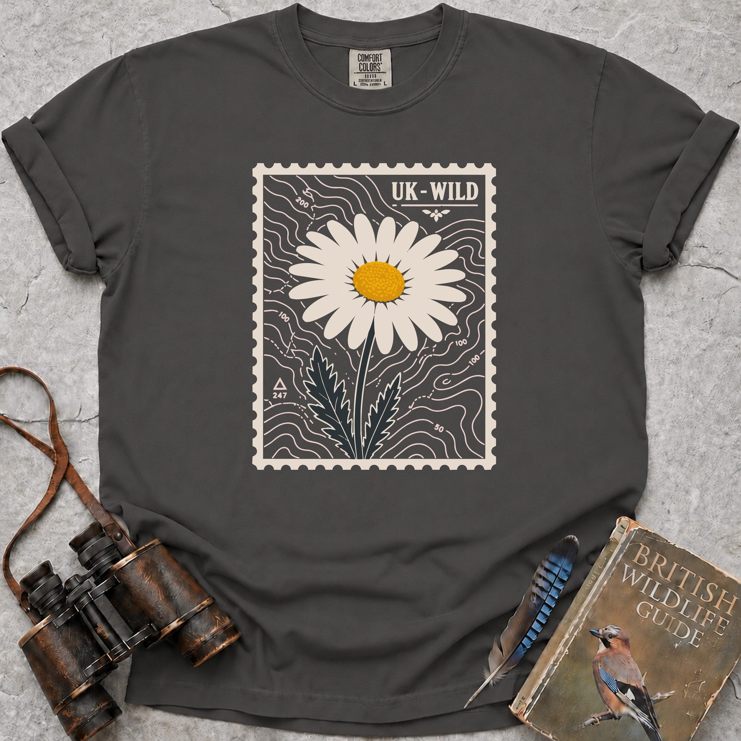 UK Wild Postage Stamp T-Shirt — pepper