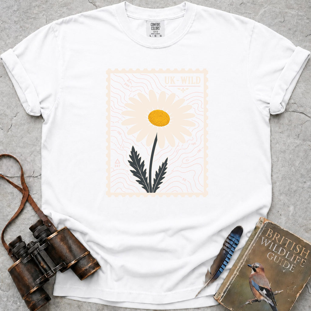 UK Wild Postage Stamp T-Shirt — white