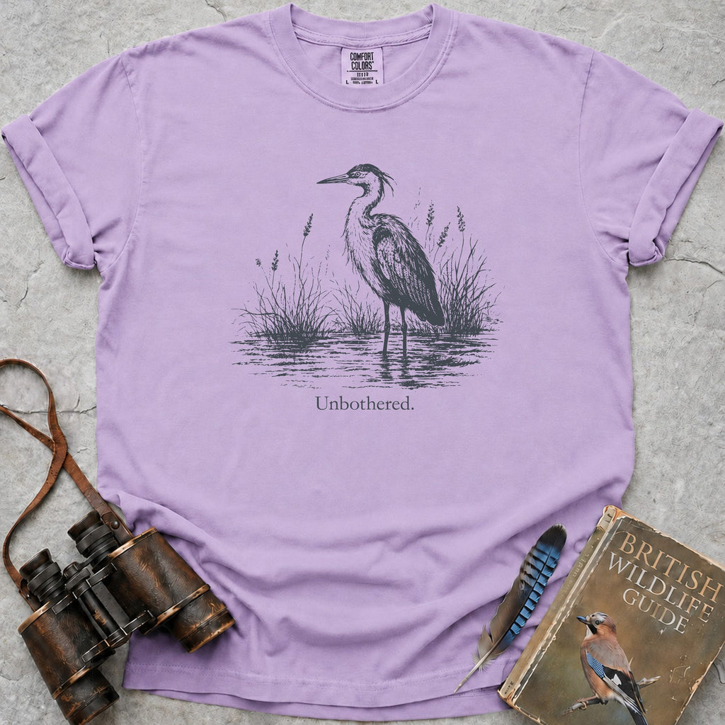 Unbothered Heron T-Shirt — orchid
