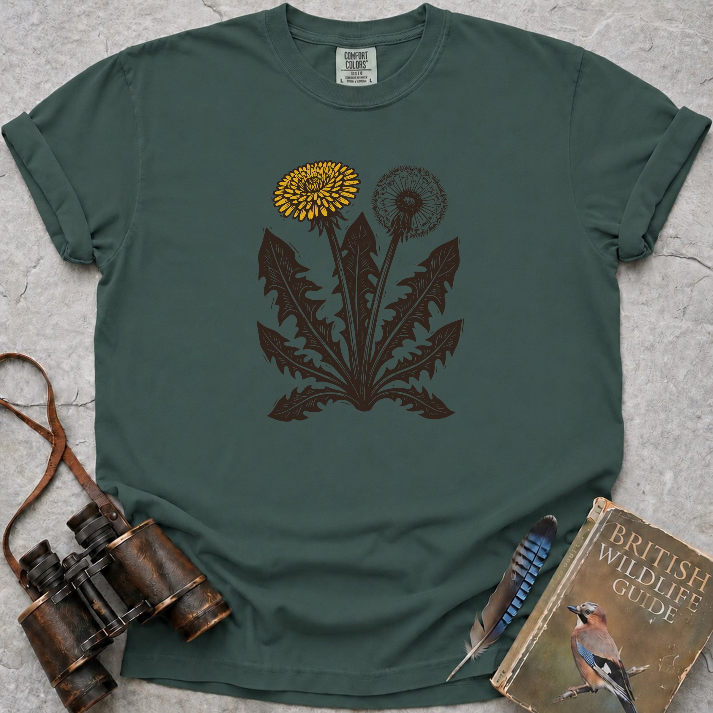 Vintage Dandelion Duo T-Shirt — blue spruce