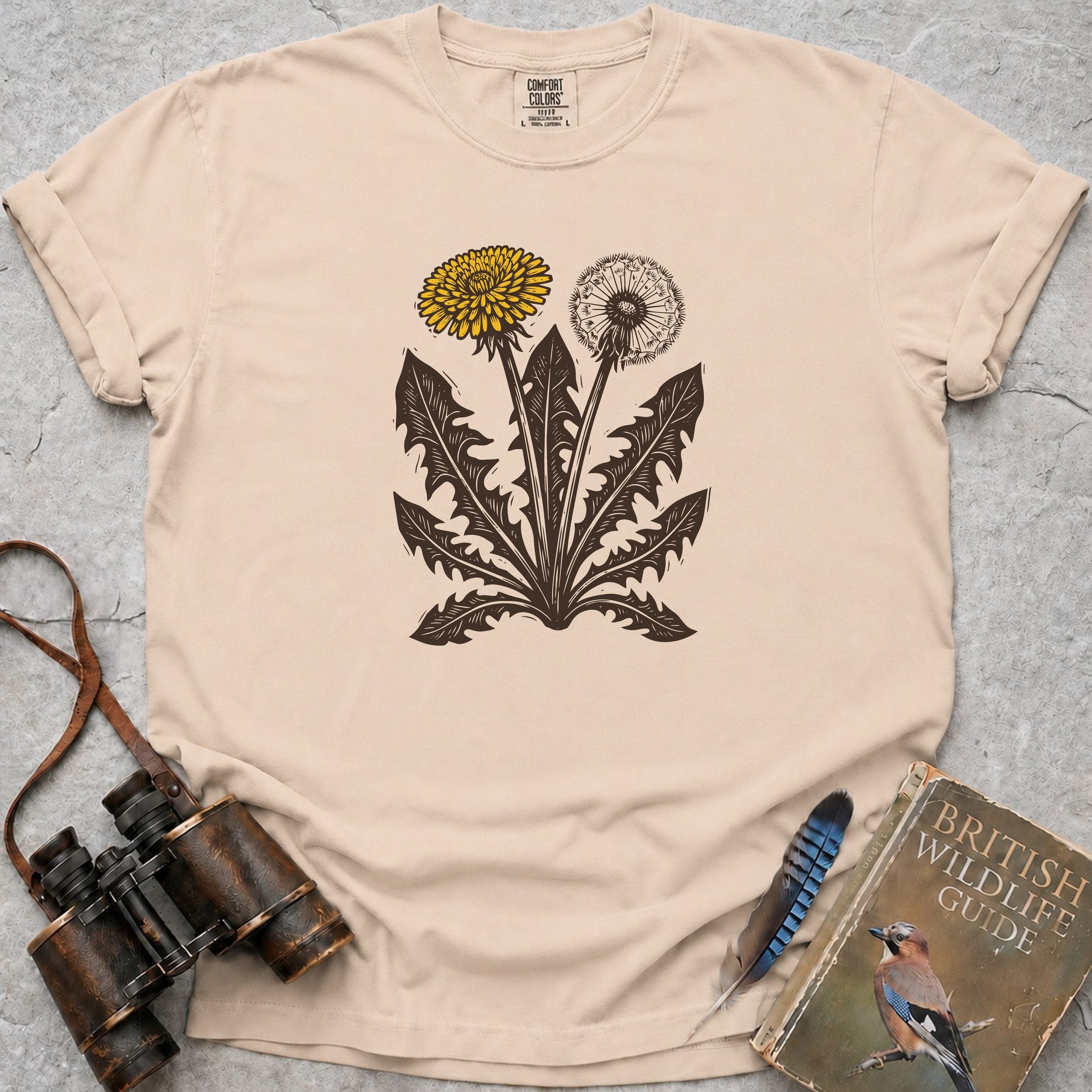 Vintage Dandelion Duo T-Shirt — ivory