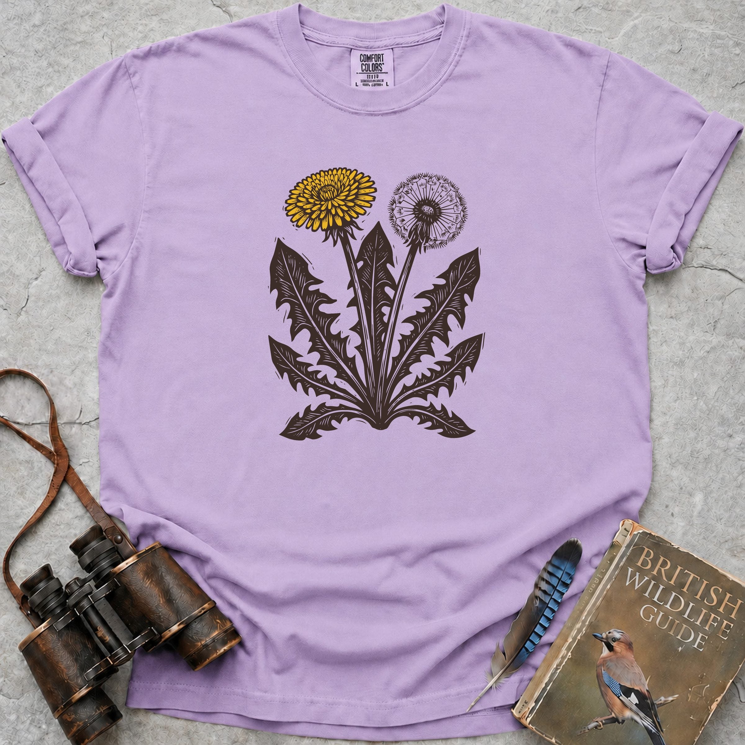 Vintage Dandelion Duo T-Shirt — orchid