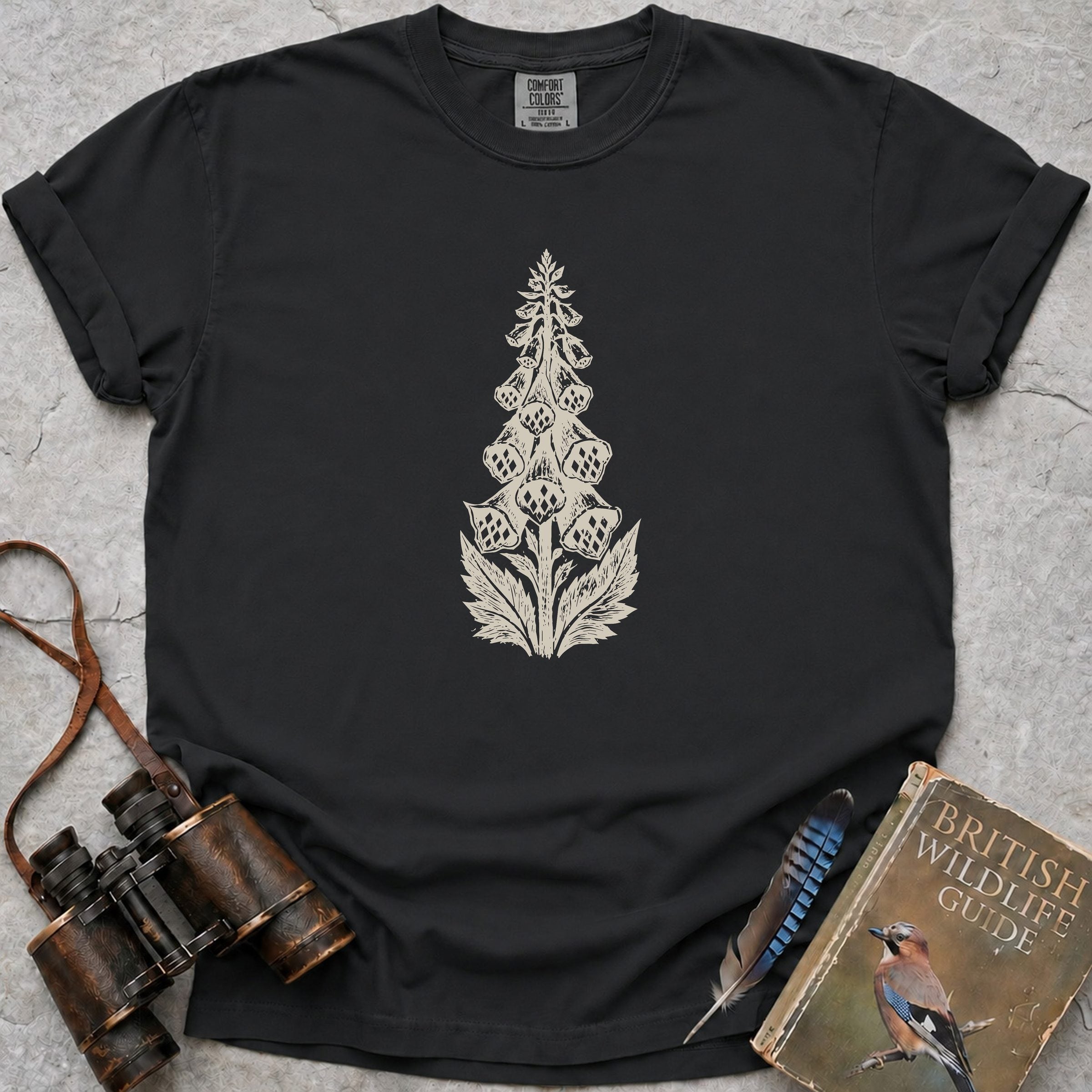 Vintage Foxglove T-Shirt — black