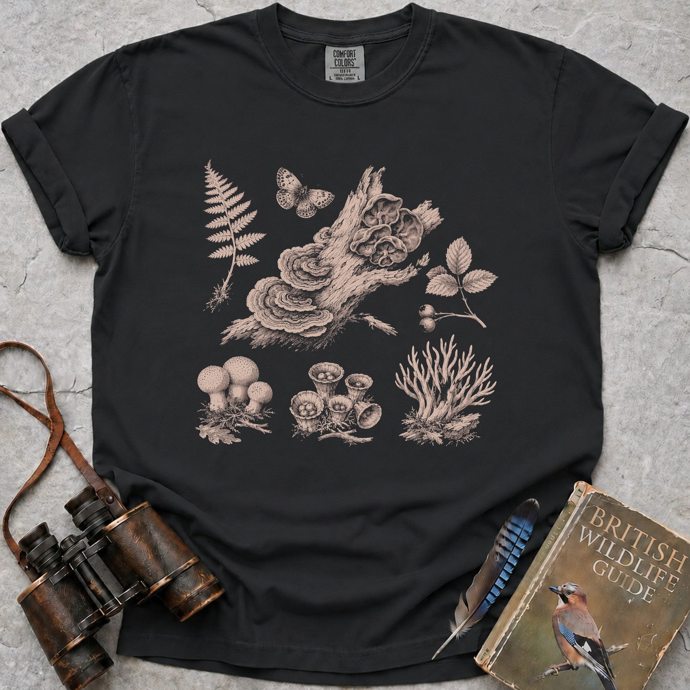 vintage-fungi-naturalist-plate — black