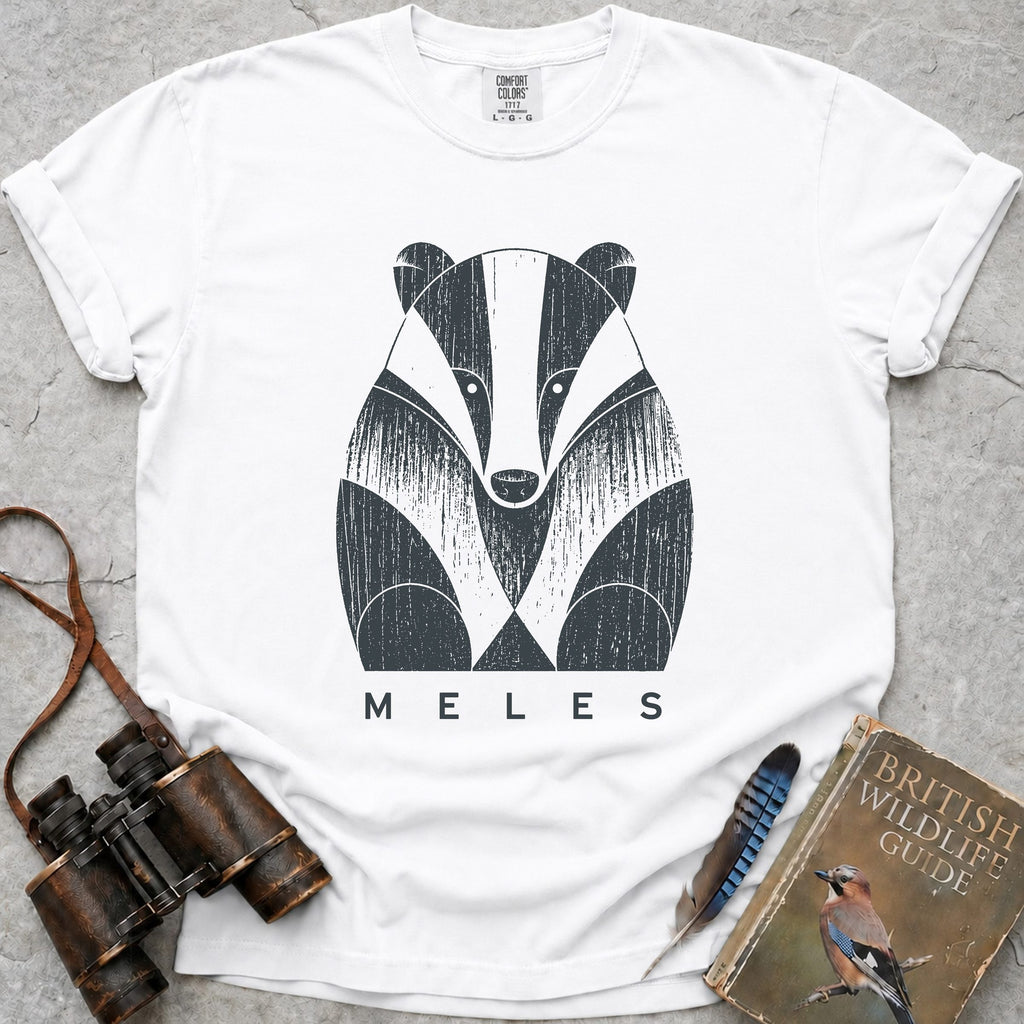 vintage-meles-badger — white
