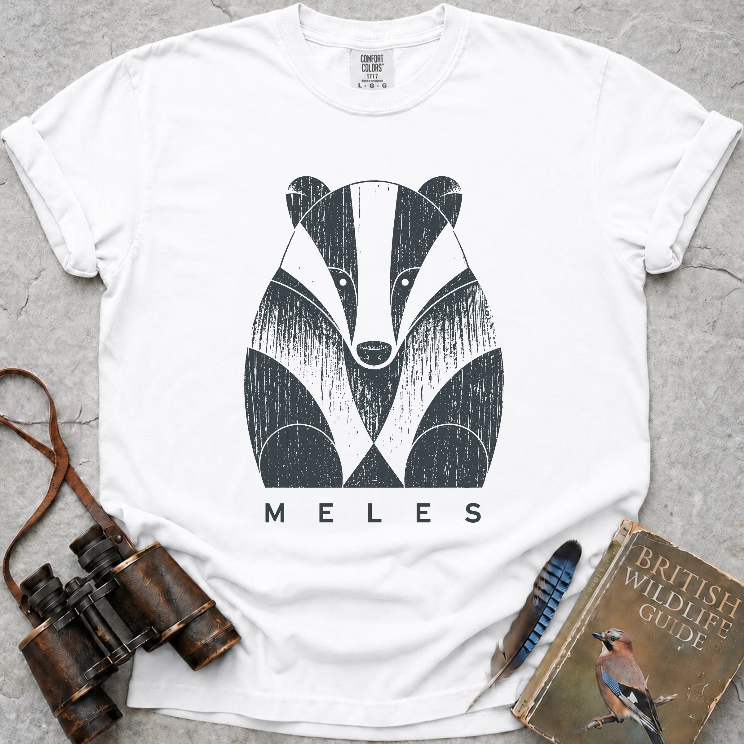 vintage-meles-badger — white