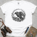 Vintage Woodland Crow T-Shirt — white