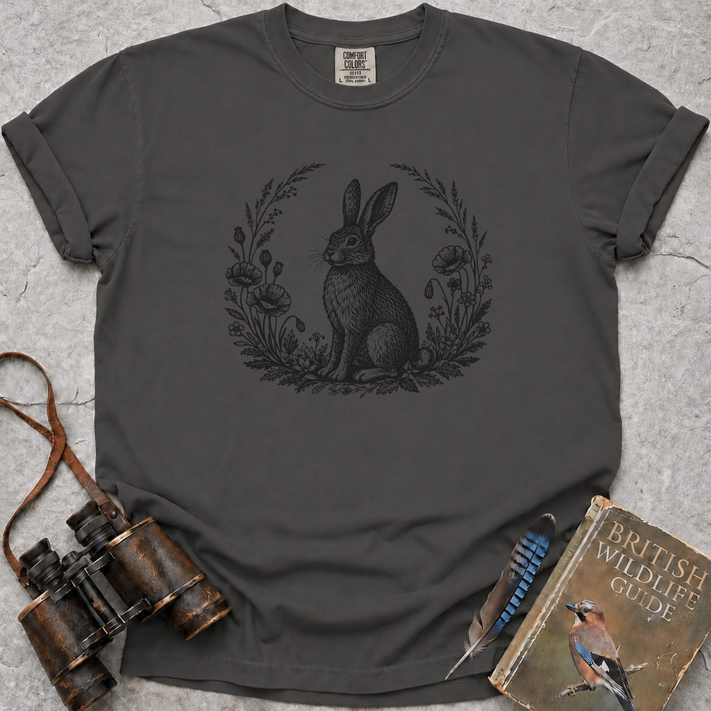 Vintage Woodland Hare T-Shirt — pepper
