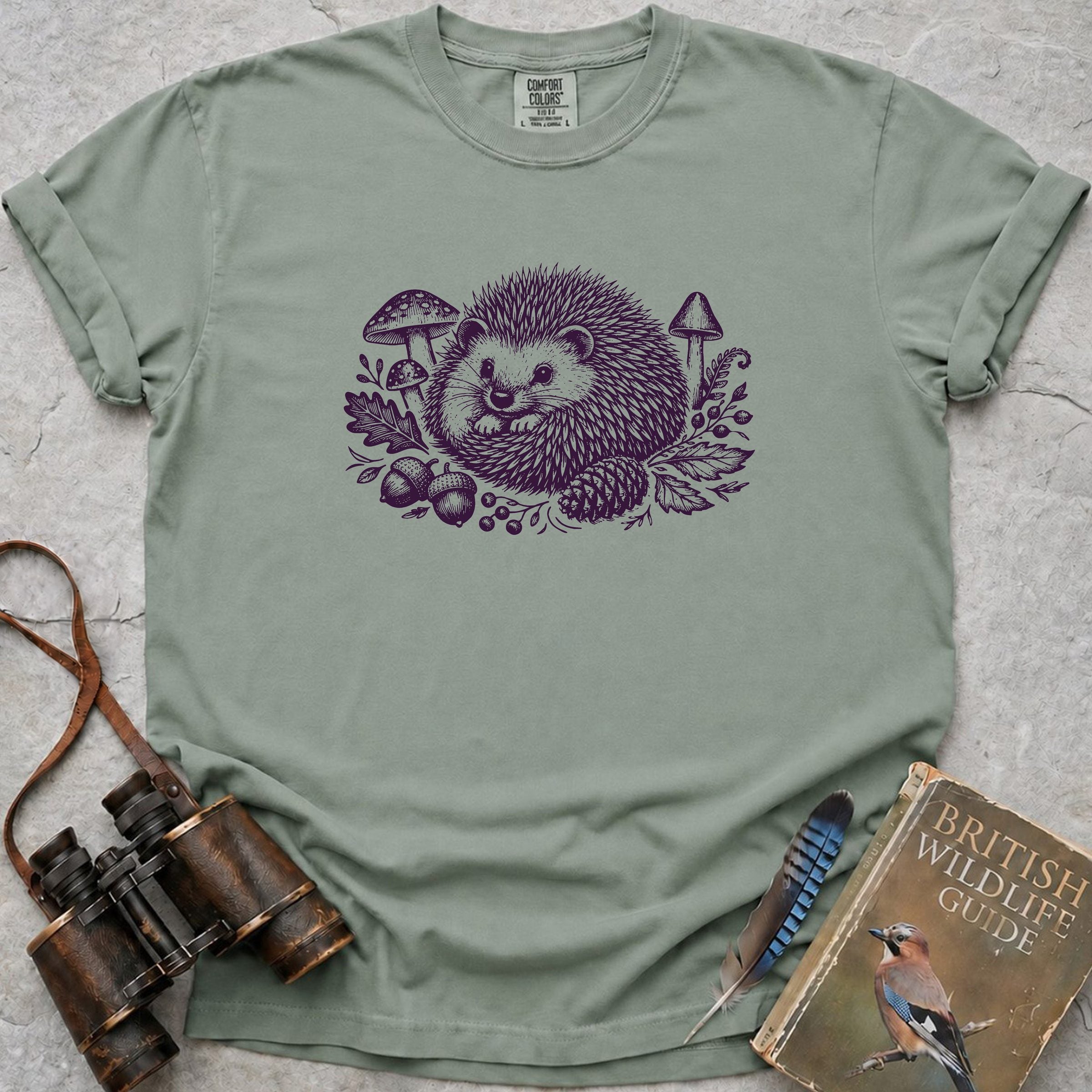 Vintage Woodland Hedgehog T-Shirt — bay