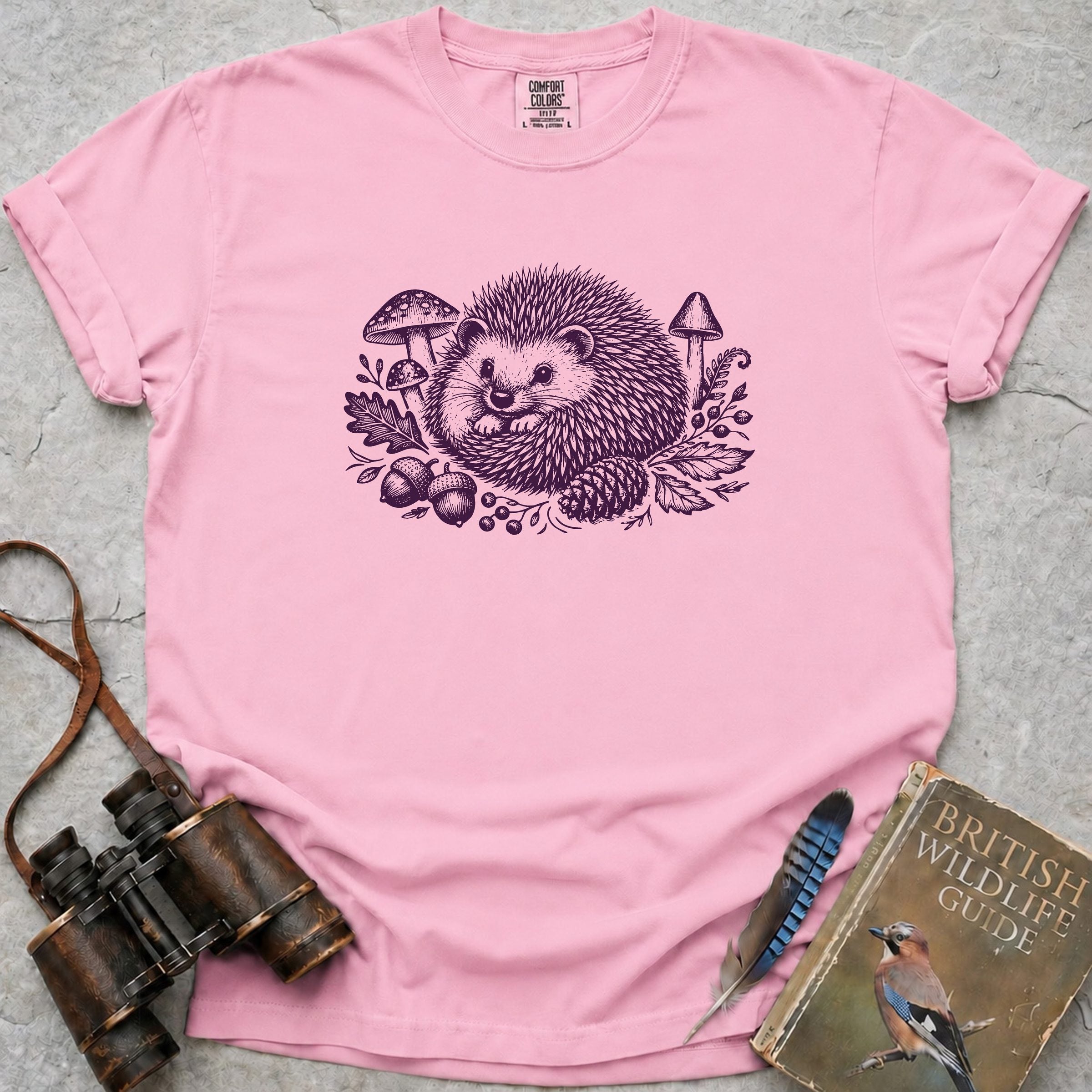 Vintage Woodland Hedgehog T-Shirt — blossom