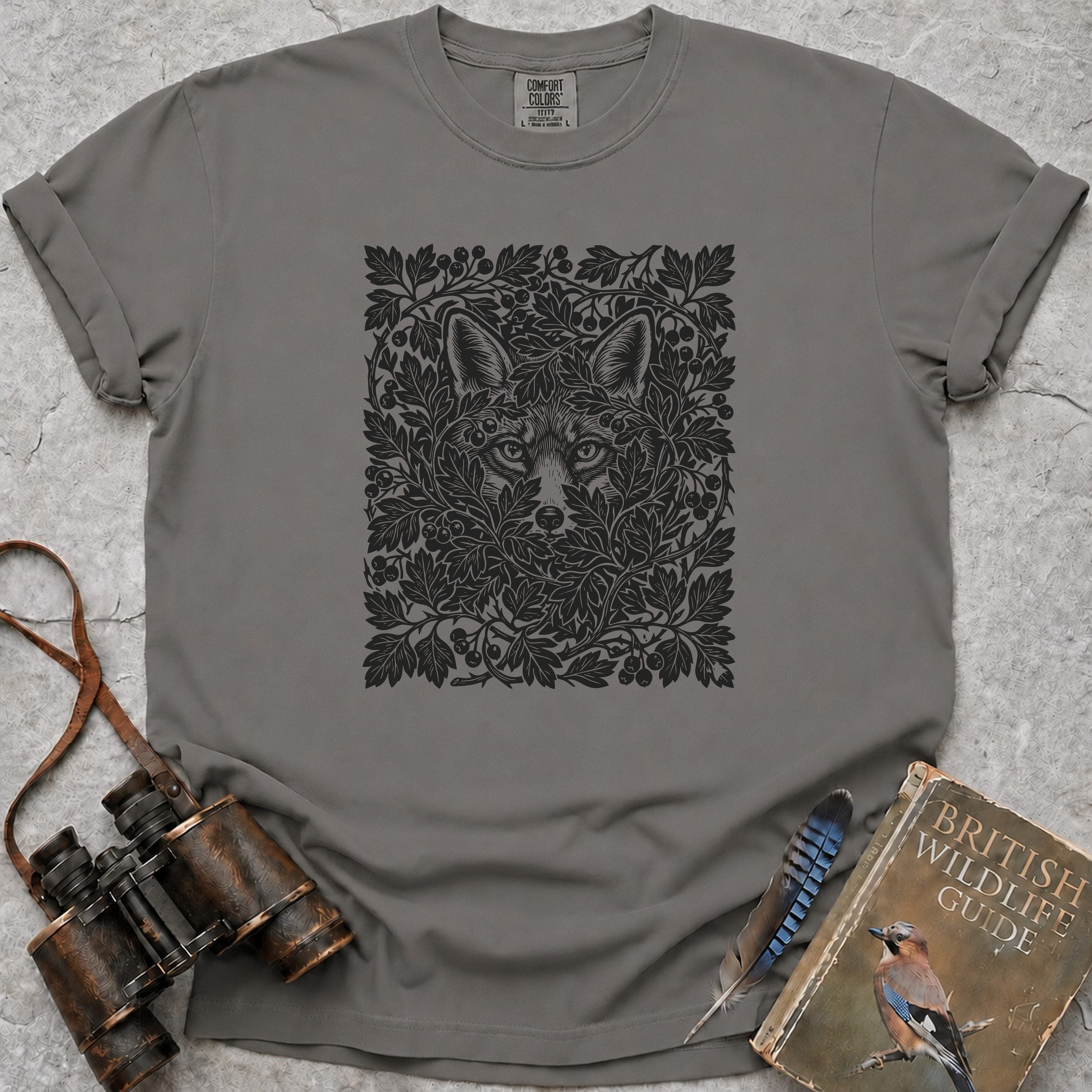 Watched By A Fox T-Shirt — grey