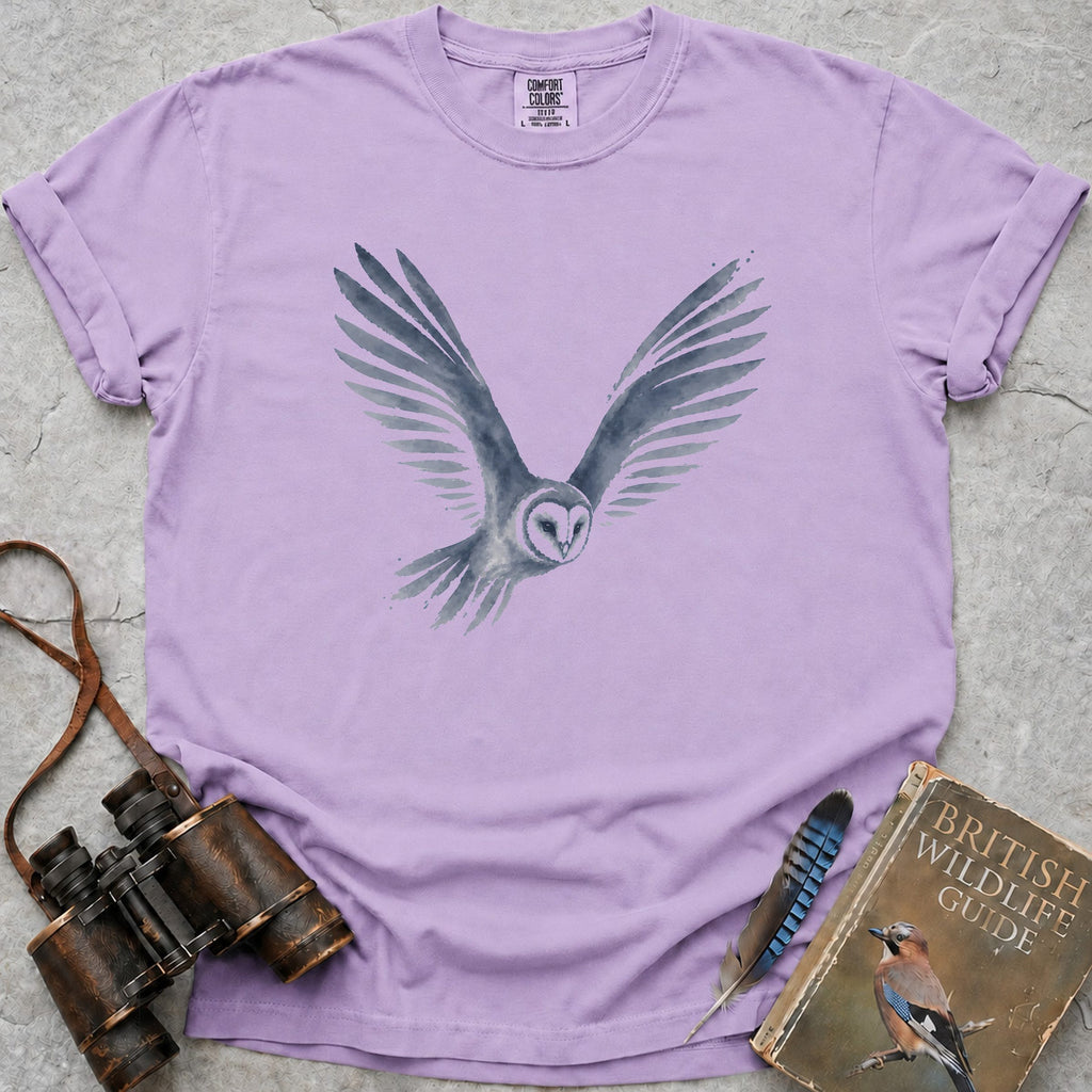 Watercolour Owl T-Shirt — orchid