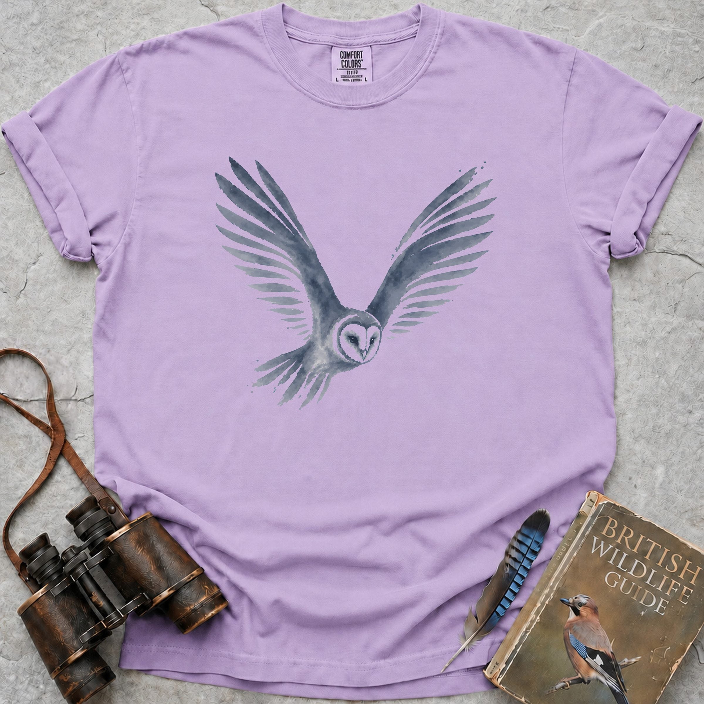 Watercolour Owl T-Shirt — orchid