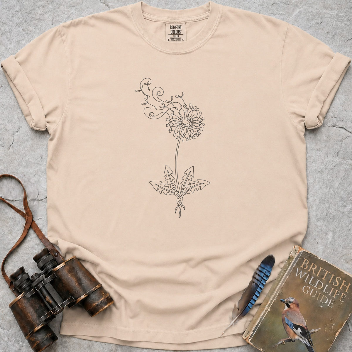 Whimsical Dandelion T-Shirt — ivory