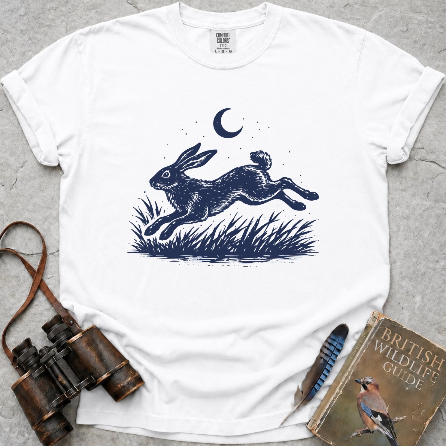 Moonlit Leaping Hare T-Shirt