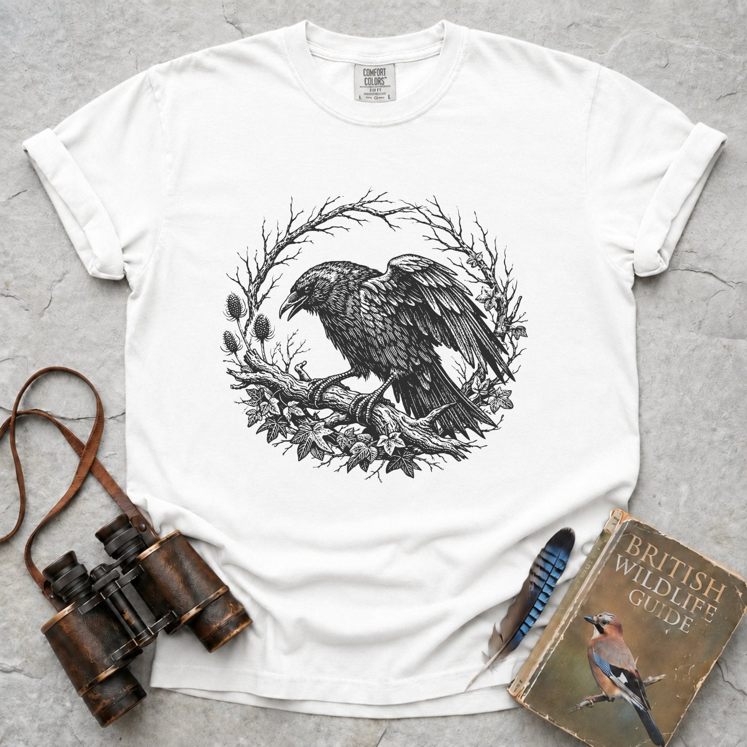 Vintage Woodland Crow T-Shirt
