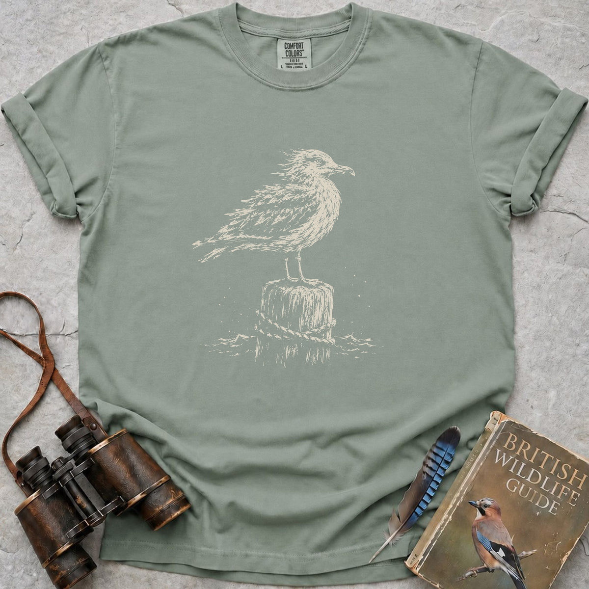 Windswept Seagull T-Shirt — bay