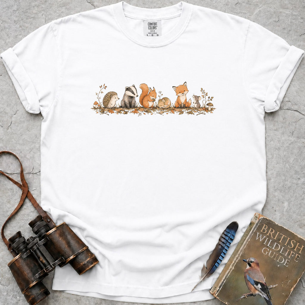 Woodland Characters T-Shirt — white