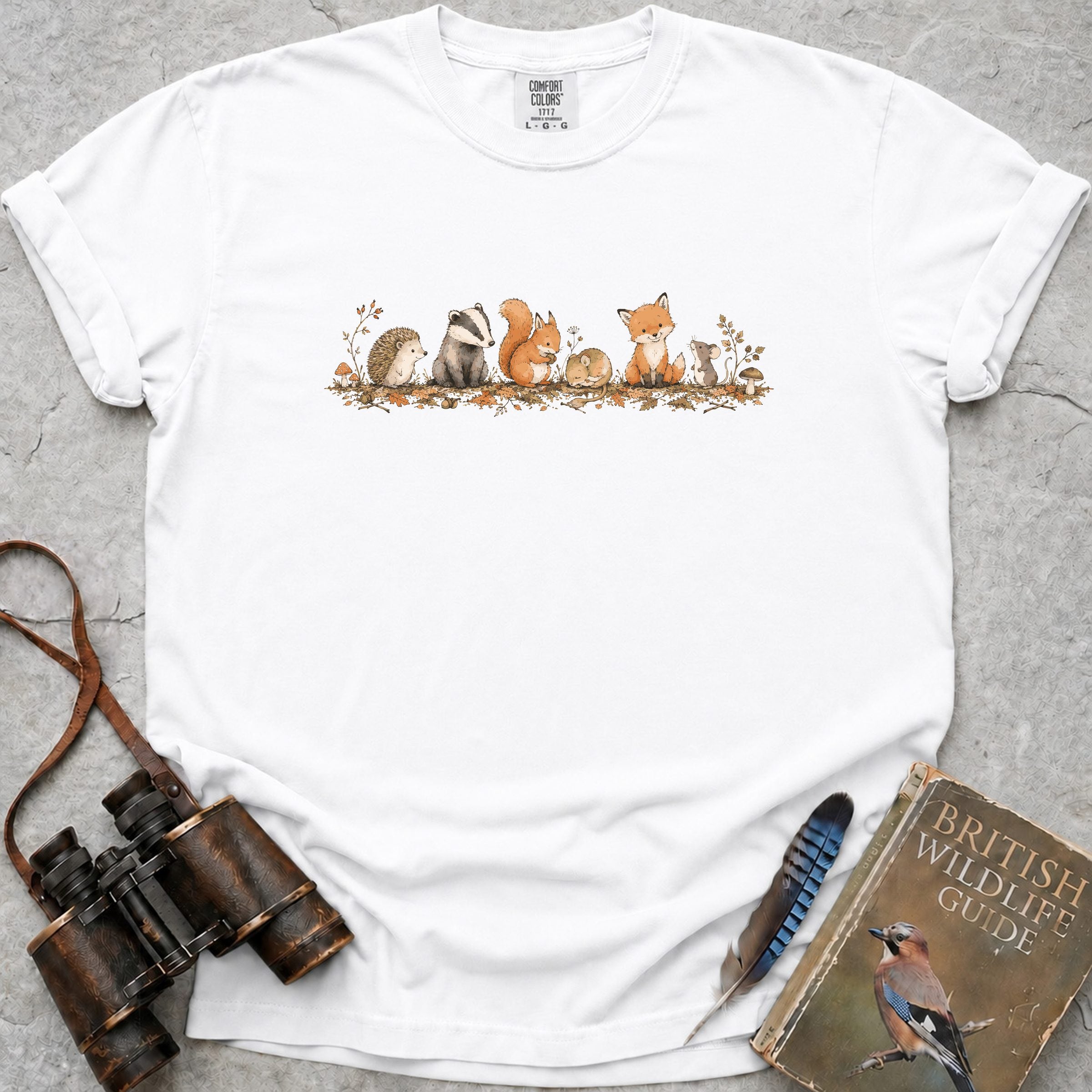 Woodland Characters T-Shirt — white