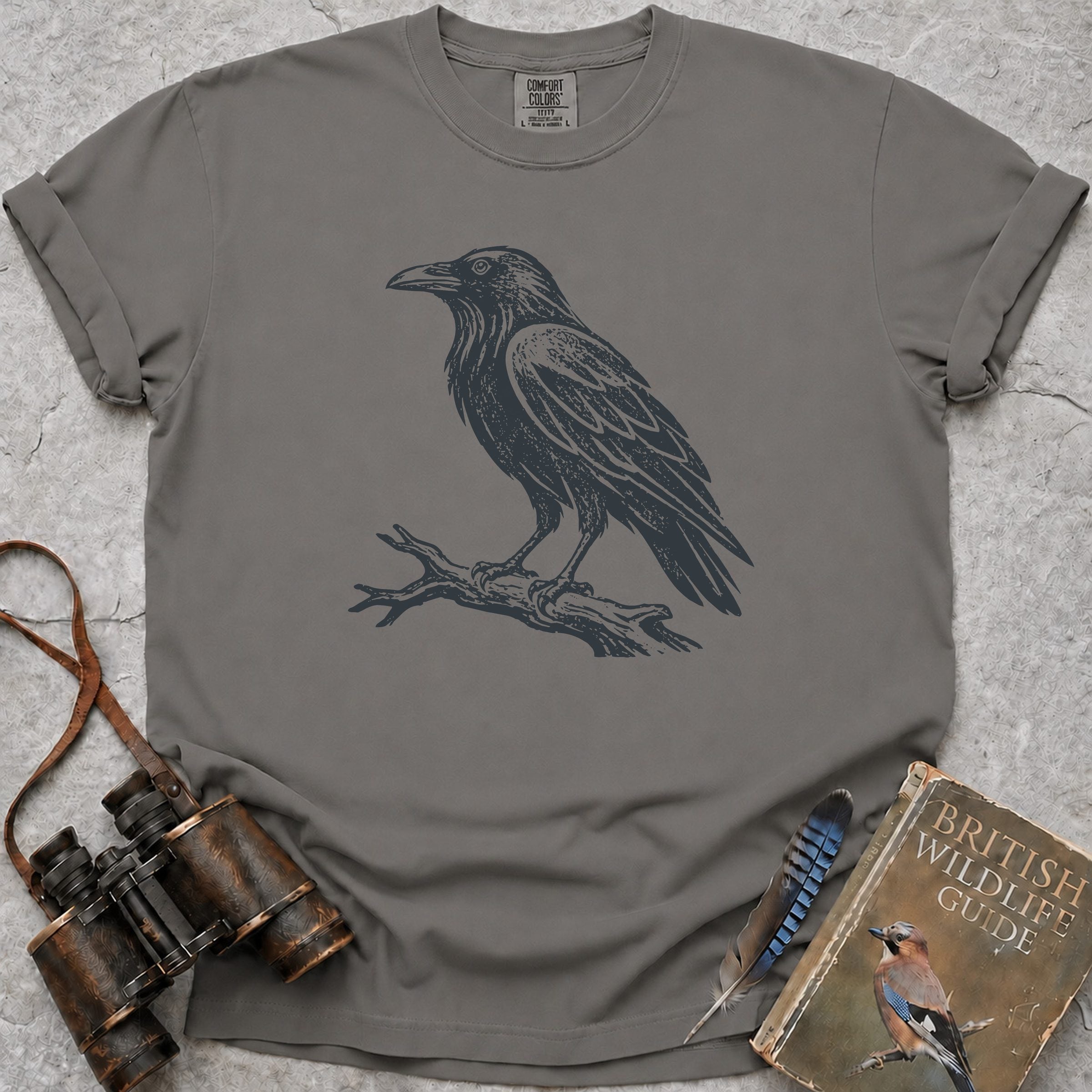 Woodland Raven T-Shirt — grey