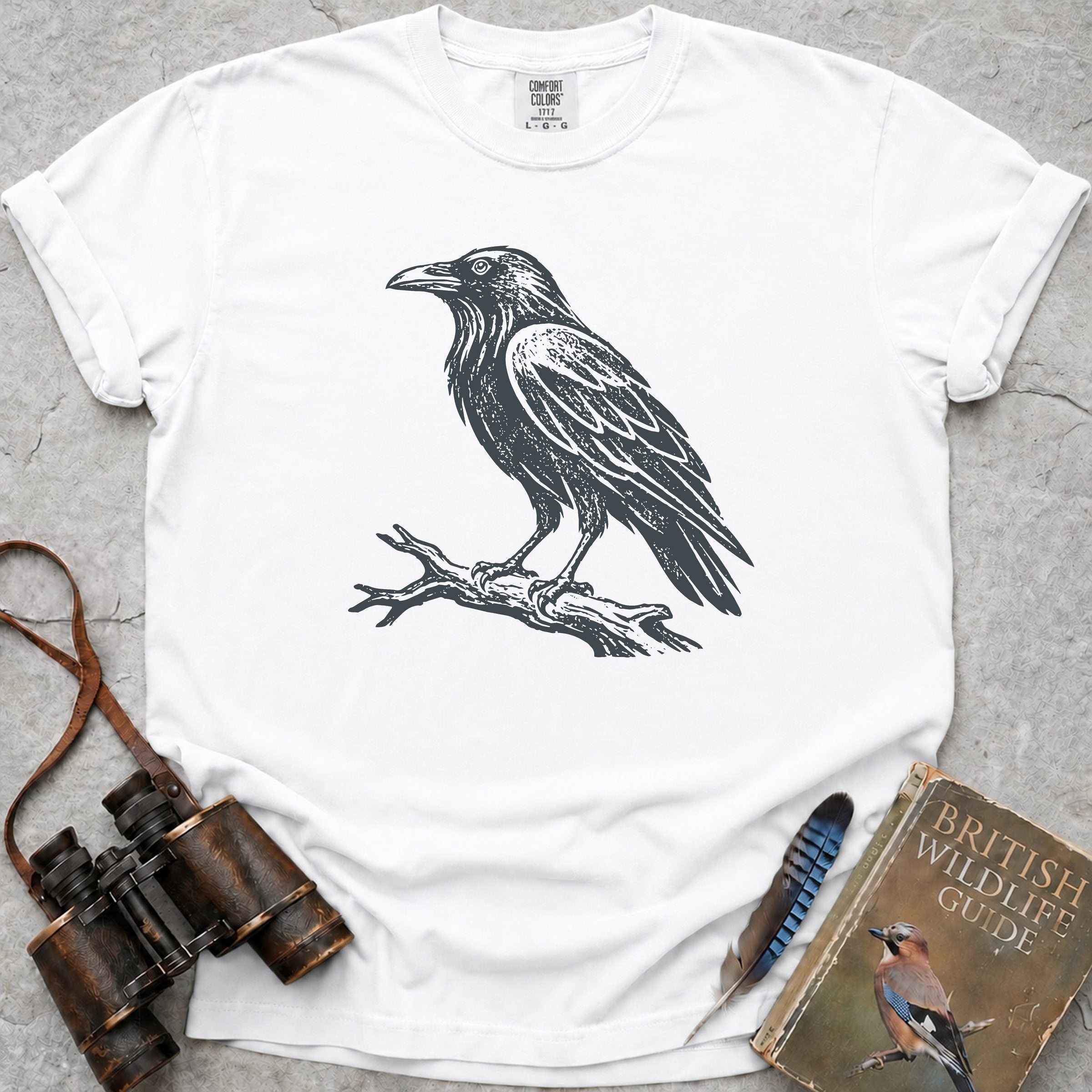 Woodland Raven T-Shirt — white