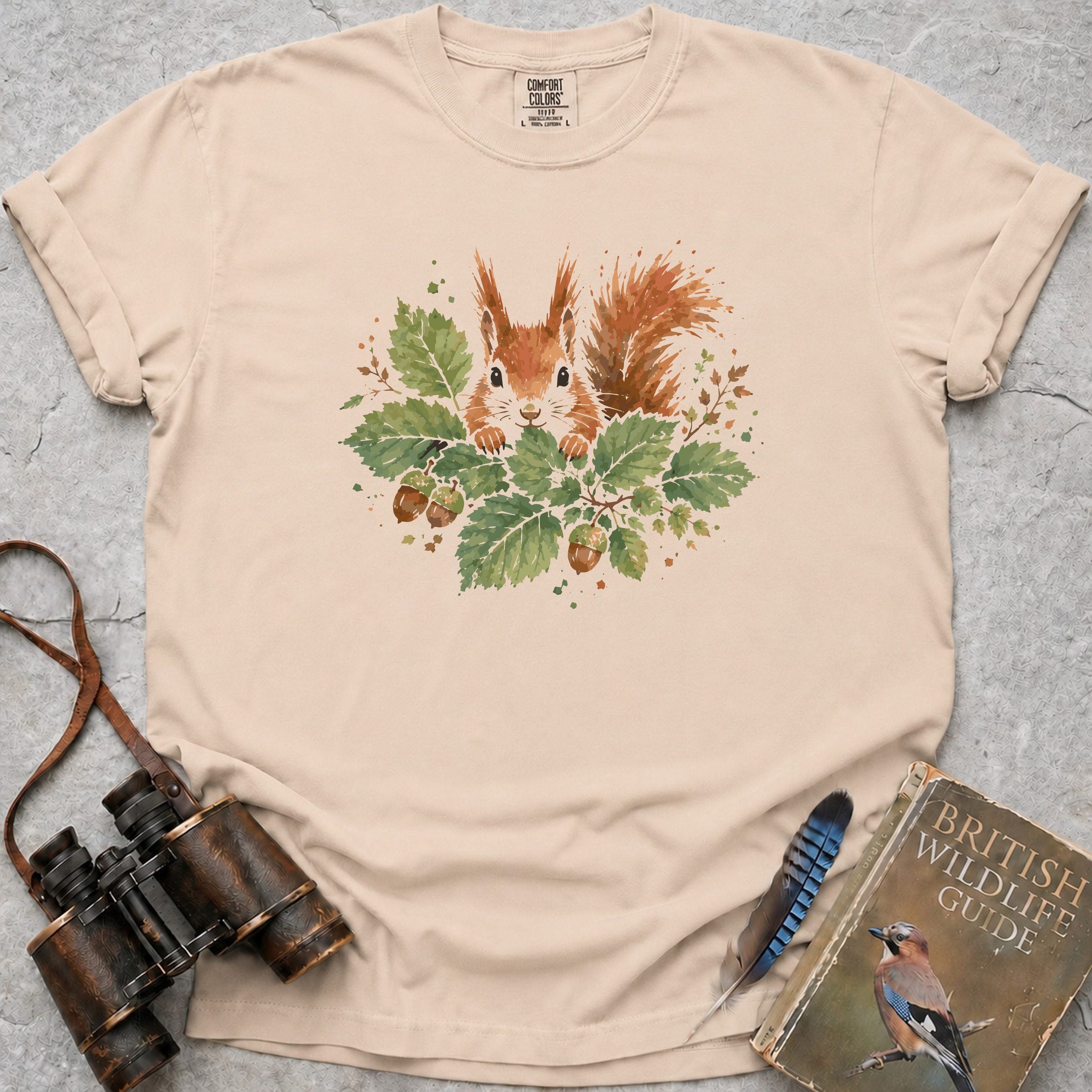 Woodland Red Squirrel T-Shirt — ivory