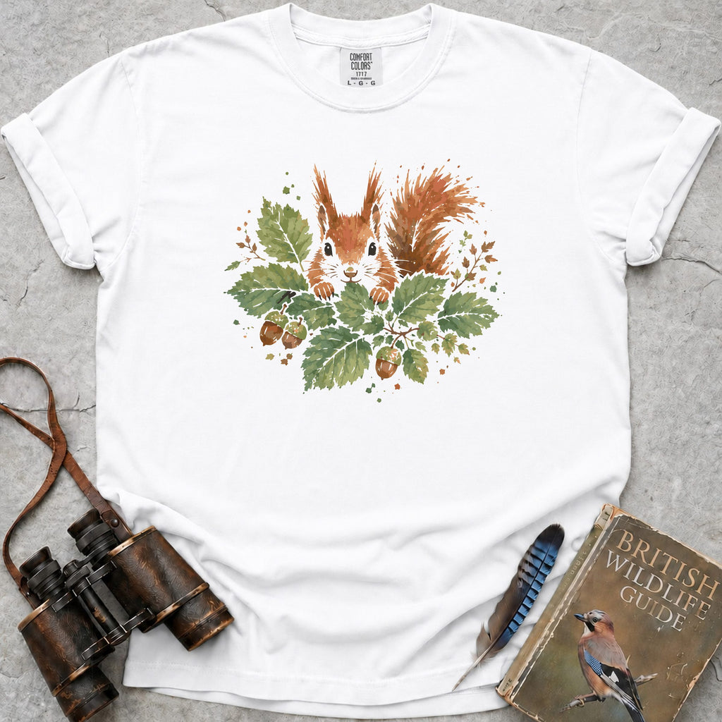 Woodland Red Squirrel T-Shirt — white