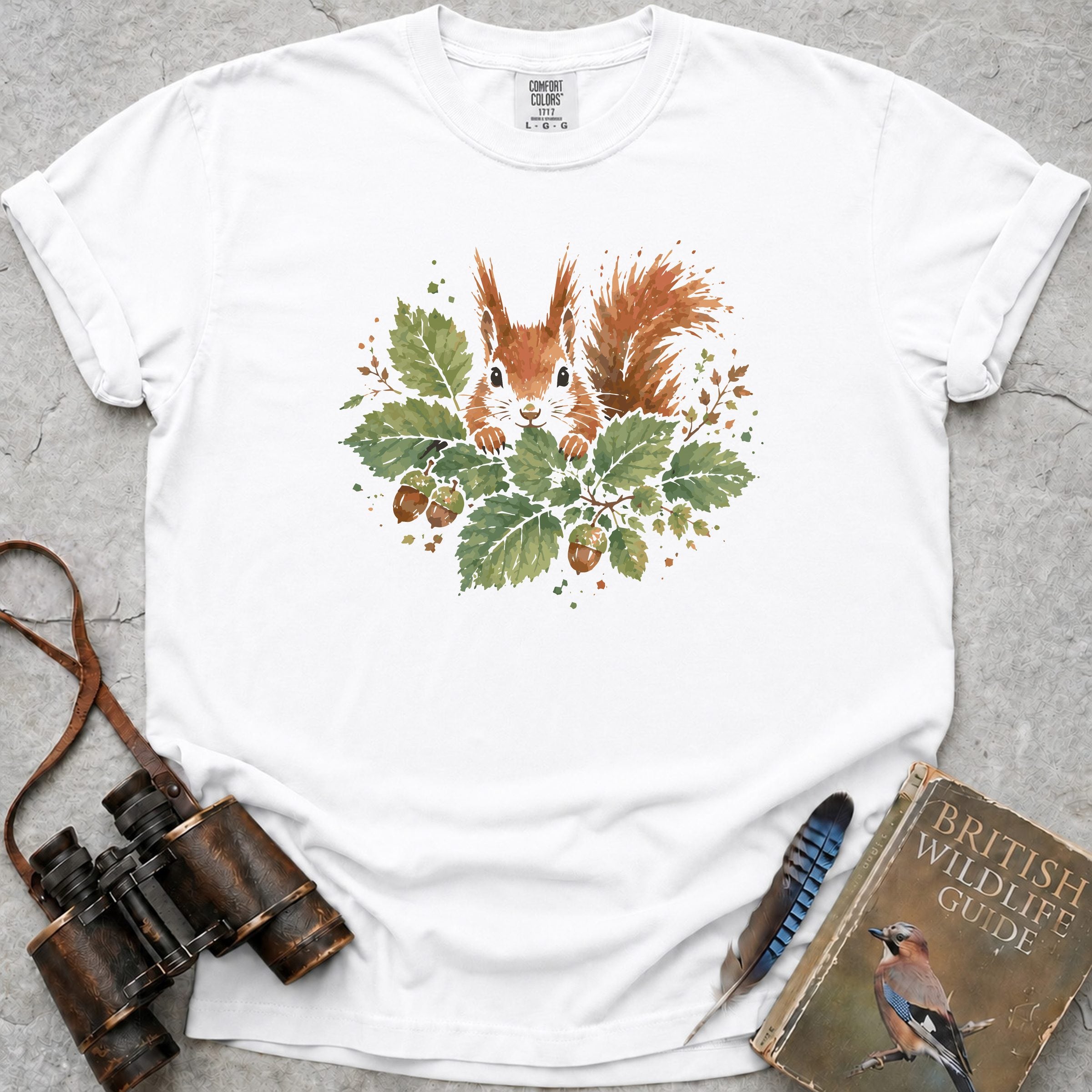 Woodland Red Squirrel T-Shirt — white