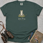 Zen Frog T-Shirt — blue spruce
