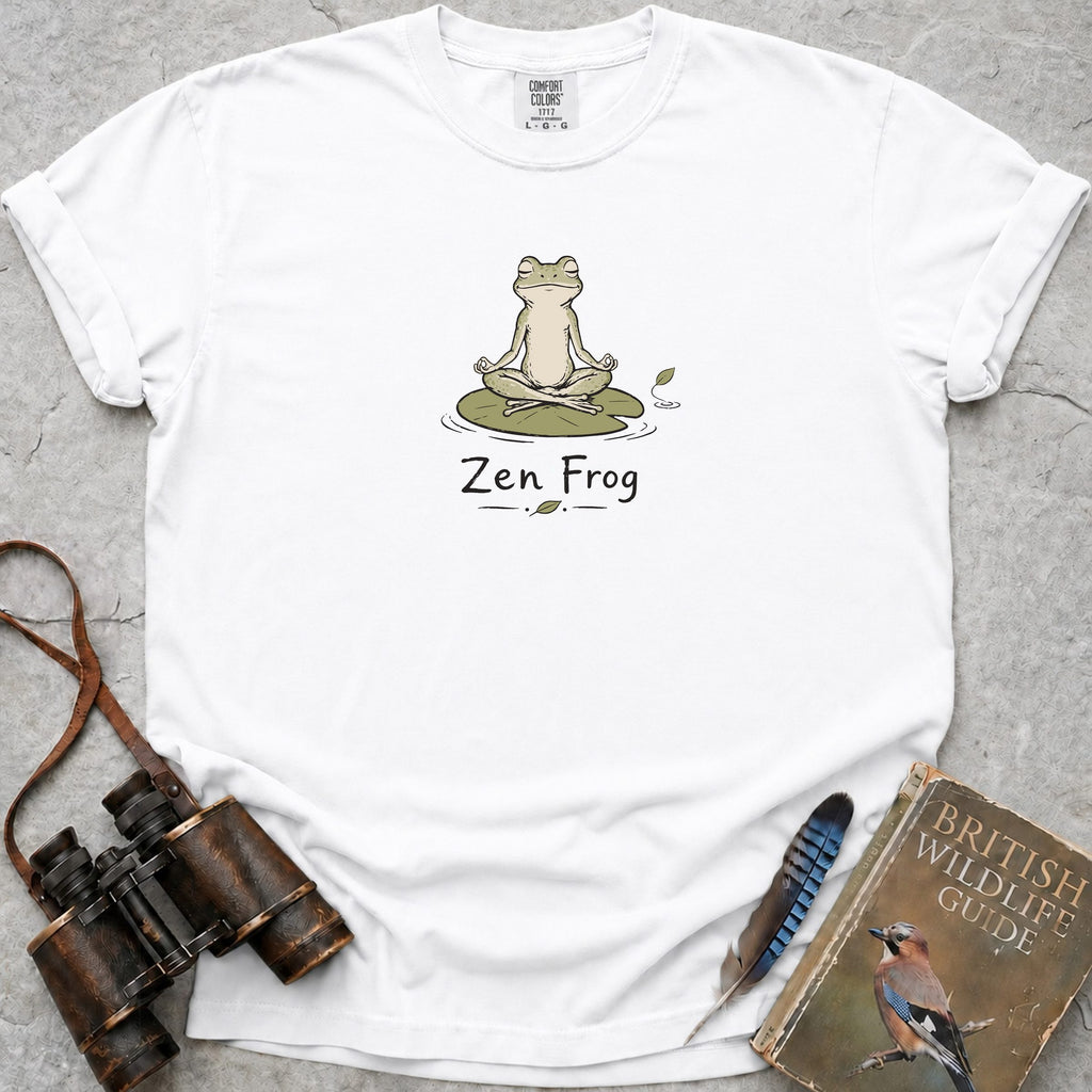 Zen Frog T-Shirt — white